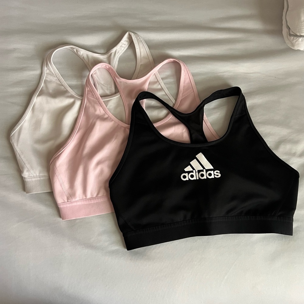 Set of 3 adidas sports Bras, medium support